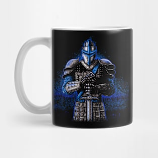 Patriotic Medieval Knight Blue Mug